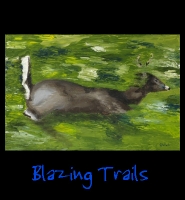 Blazing Trails - 24x36 Acrylic on Stretched Canvas with Image Wrap Border - Painting by Greg Schwab