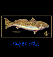 Super Gold - from original 16x36 acrylic on stretched canvas (with digital design embellishments by the artist) - Painting by Greg Schwab