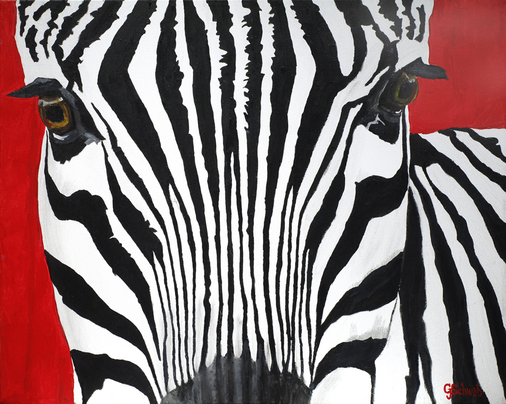 Look Closely - 24x30 Acrylic on Stretched Canvas with Image Wrap Border - Painting by Greg Schwab